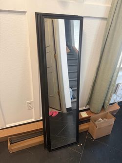 7 Black mirrors 13.5” x 49.5”