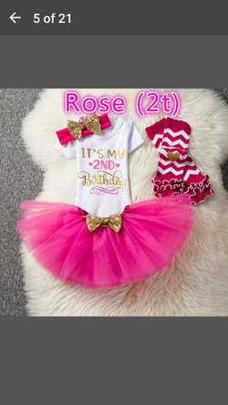 1/2, 1st and 2nd birthday tutu set