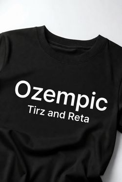 Reta and Tirzepatide shirts. Se habla español