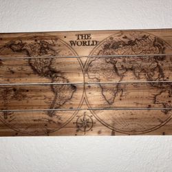 Painting . World On A Plank.