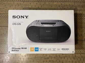 Sony CFD-S70. CD, Cassette, FM/AM Boombox. New In Box READ DESCRIPTION