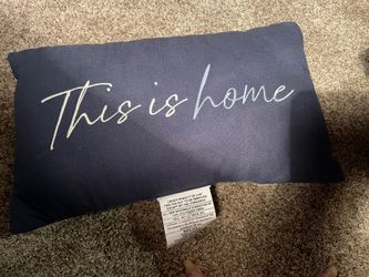 Throw Pillow With This Is Home 9x18