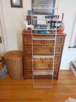 Slender white wire Shelf.