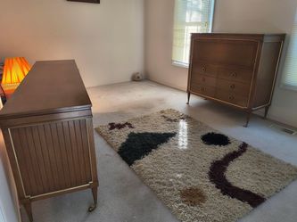 MCM Secretary Chest With Key And Low Boy For Sale 
