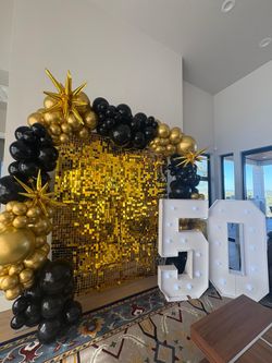 Balloon Arch And Backdrop Set Up