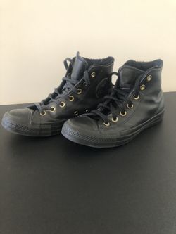 Converse black leather