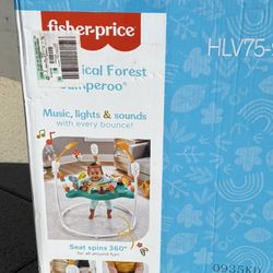 Fisher-Price Baby Bouncer Whimsical Forest Jumperoo Activity Center with Music and Lights