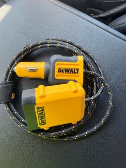 DEWALT USB-C Car Charger & Fast Charging Cable – Great Condition