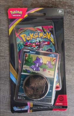 Pokémon Chaos Rising Booster pack with promo card and coin