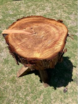 🪵❤️Chunky Funky Redwood Slab End Table ☕️📚