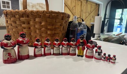 Vintage Mammy Spice Shaker Figurine Collection