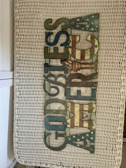 New God Bless America Metal Sign