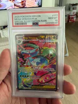 2025 POKEMON MEGA EVOLUTION ILLUSTRATION RARE #177 MEGA VENUSAUR EX PSA 10