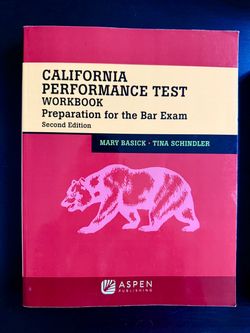 California Performance Test Workbook Second Edition | Bar Exam Prep