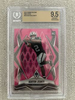 Ashton Jeanty 2025 Panini Phoenix Pink Hyper /299 RC BGS 9.5