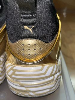 White and cheap gold rihanna pumas