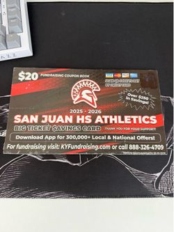 2025-2026 San Juan HS Athletics Coupon Book - Local Restaurant Deals
