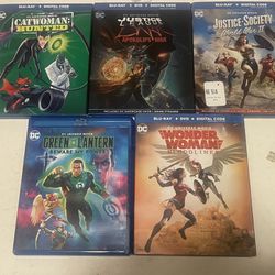 5 DC animated movies justice league Wonder Woman etc