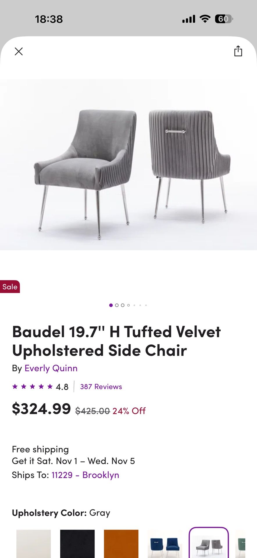 Brand New Gray Chairs