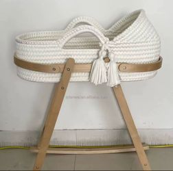 Baby bassinet High Quality Handmade Crochet Moses Basket New Trend Best Selection for Babies for Hospital Bedroom Living Room