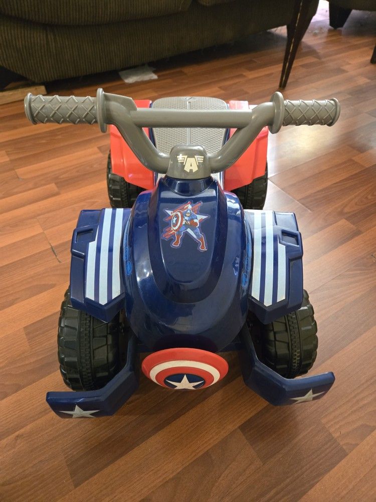 Captain America Quad Toddler Power Wheels.