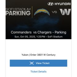 Chargers Va Commanders Tickets