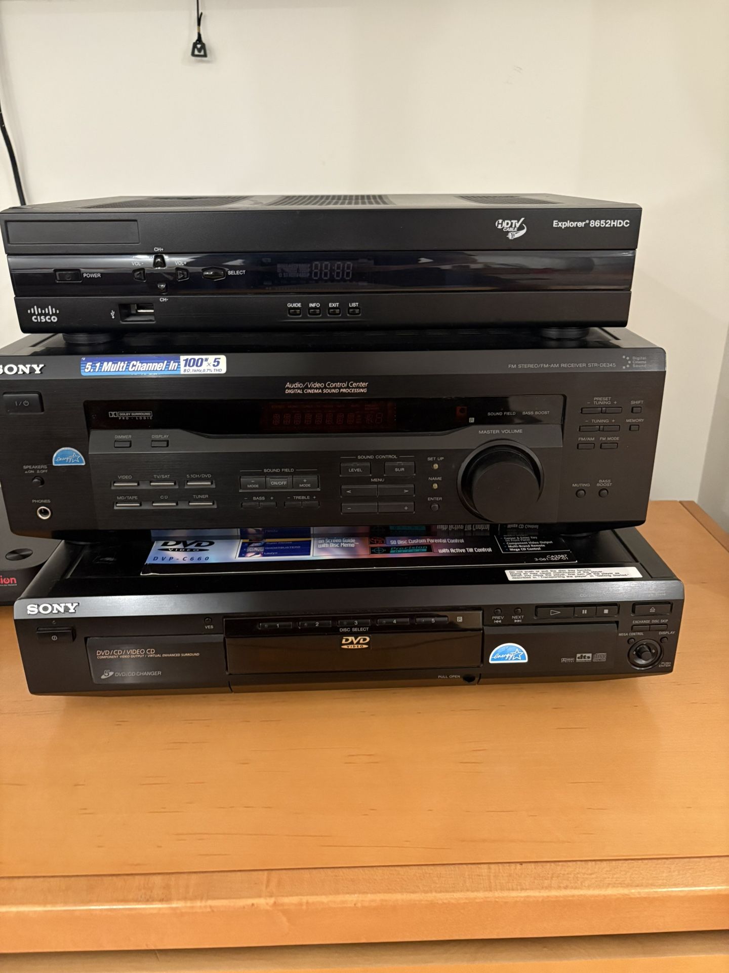 Two Sony DVD And Radio & One Cisco