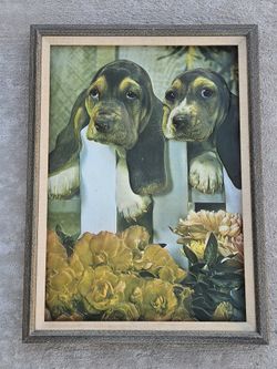 Vintage 1960's Blow Mold BASSET HOUND DOG WALL ART