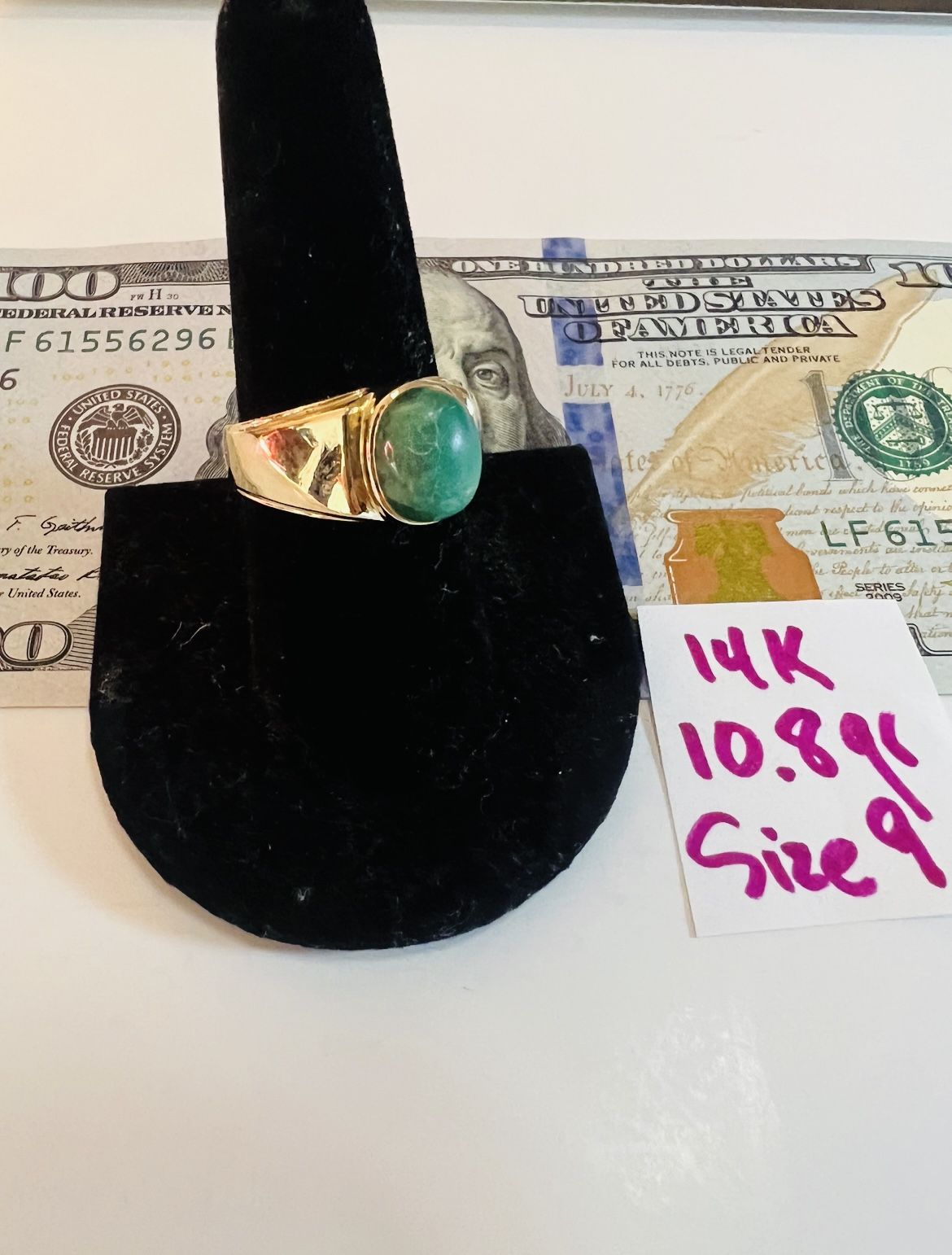 14K Solid Gold Ring For Wedding 10.8Gr Size 9