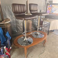  Brown Bar Stools. 