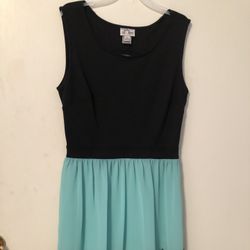 Black And Mint Green Dress