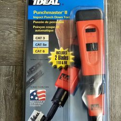 Ideal 35-485 Punchmaster II Punch Down Tool with 2 blade 110 and 66 (BRAND NEW FACTORY SEALED)