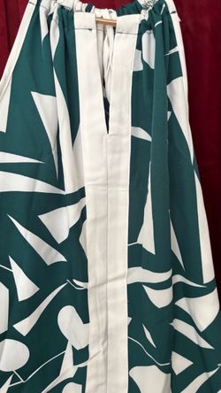 Green and white blouse