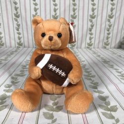 Blitz The Bear Beanie Baby Football Sports Teddy Collection Retired 
