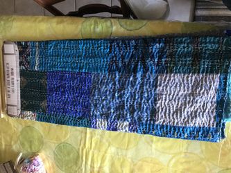 Kantha silk throw