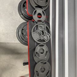 Fitness Gear 300 lb. Olympic Weight Set And Bench