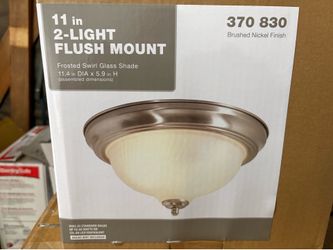 11 in 2-LIGHT FLUSH MOUNT     Read description