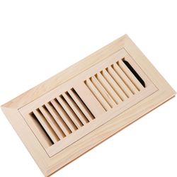 Floor Vent Cover, 4X10 Inch, with Damper, Unfinished