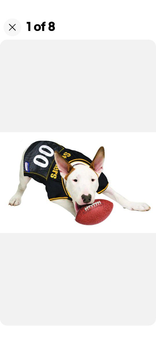 Officially Licensed  NFL Football PITTSBURGH STEELERS pet JERSEY SIZE medium 