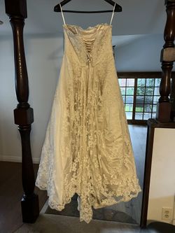 Vintage Anjolique Lace And Satin Wedding Dress