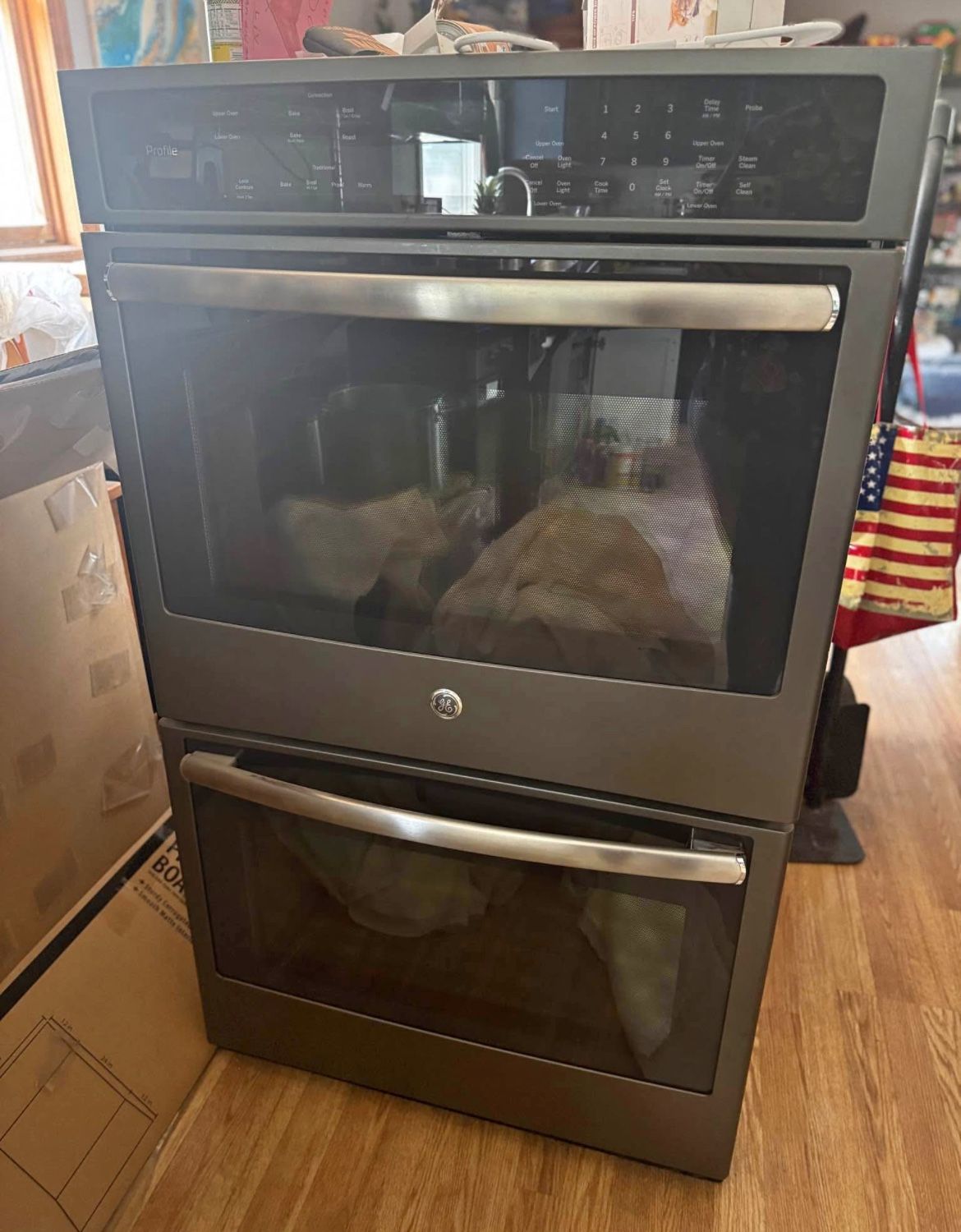 GE electric convection double oven