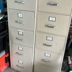 2 Legal Steel File Cabinets 