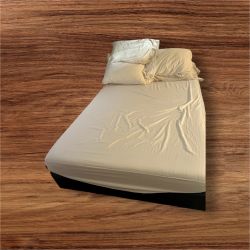 Comfortable queen size bed with mattress- bed frame , box spring & mattress, 