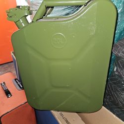 2 Army 5 Gallon Gasoline Tanks With Spout