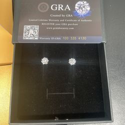GRA Moissanite Earrings 