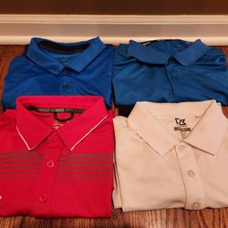 ☄️Golf Polo Shirts (4) ~ Men's Large☄️Nike/Under Armour/Cutter Buck