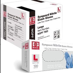 Blue Medical Nitrile Exam Gloves, Large, 1000 Ct