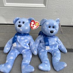 Ty Beanie Baby 1999 Holiday Teddy December 25, 1999 MWMT (lot Of 2)