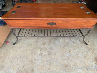 Wooden coffee table