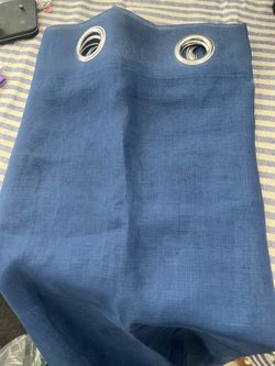 7ft blue sheer curtains